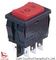 工場信頼できるRB DPDTのロッカー スイッチ、21*15mm、ON-OFF-ON、黒/赤い、6A 250V