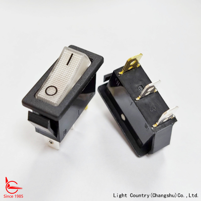 工場 高品質 ホワイト LED照明 ロッカースイッチ,R4, 33x15mm, ON-OFF, 20A 125V