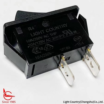 台湾ライトカントリー R4 黒 ON OFF ロッカースイッチ 33*15mm 16A 250V