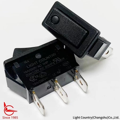 台湾ライトカントリー R4 黒 ON OFF ロッカースイッチ 33*15mm 16A 250V